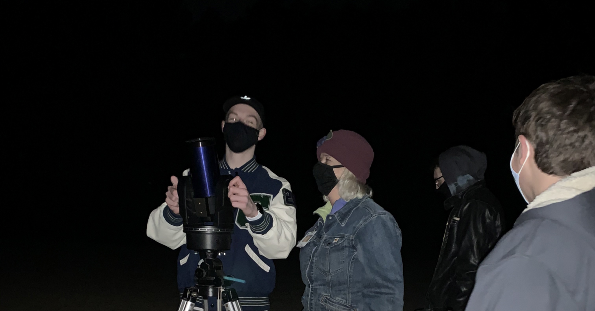 Creekview High School teacher, Ms. Panik, helped students with star-gazing project