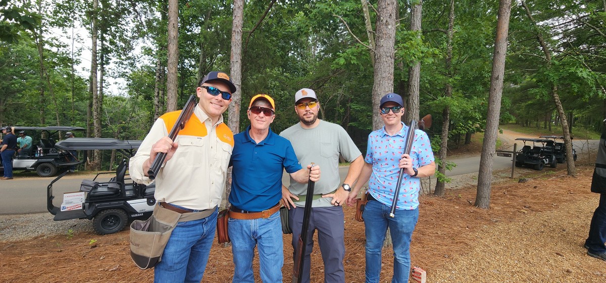 Group of players at the clays event