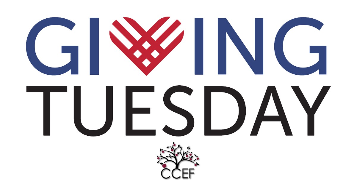 Giving Tuesday text with CCEF logo