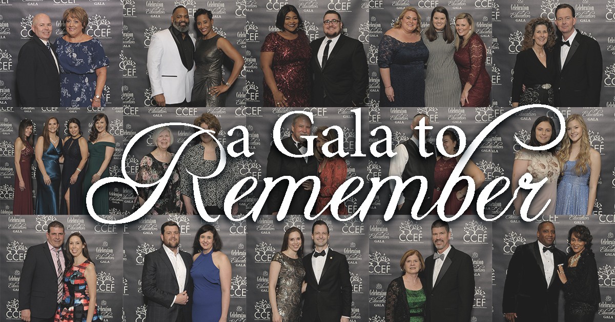 Collage of portraits of Gala attendees.